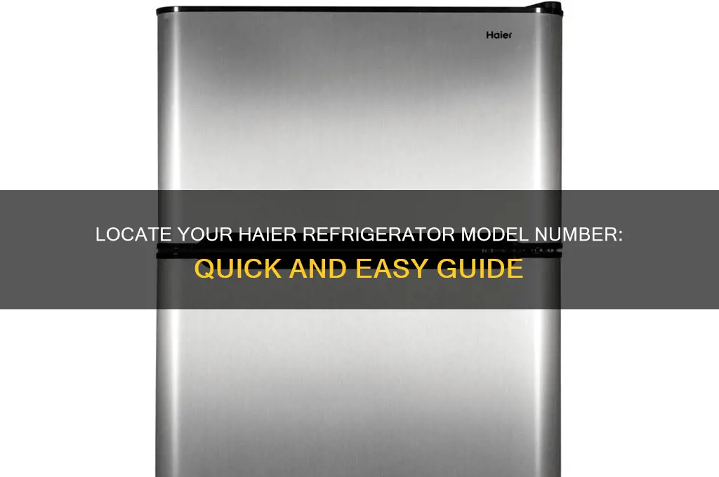 where to find haier refrigerator model number