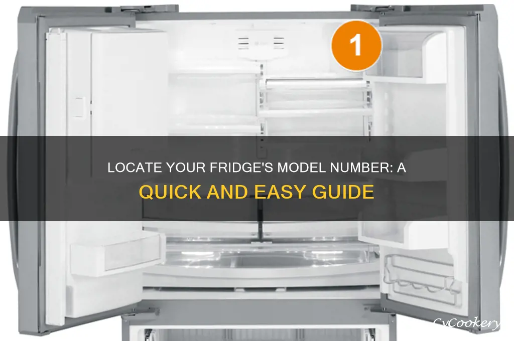 where to find model number of refrigerator