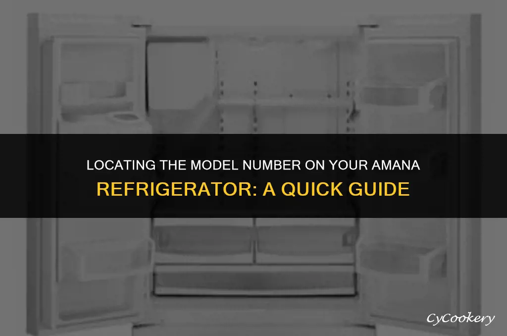 where to find model number on amana refrigerator