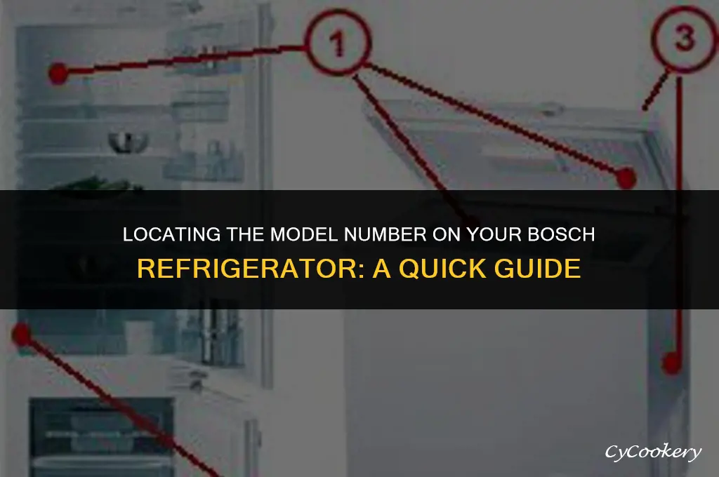 where to find model number on bosch refrigerator