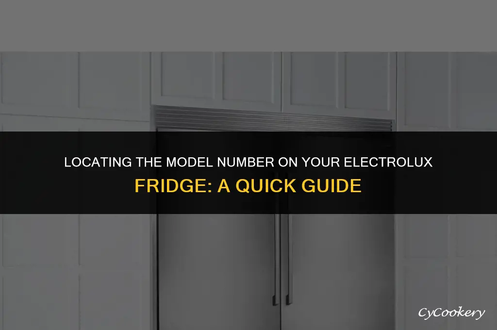 where to find model number on electrolux refrigerator