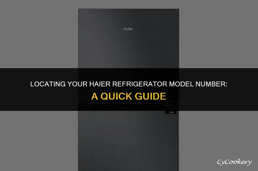 where to find model number on haier refrigerator