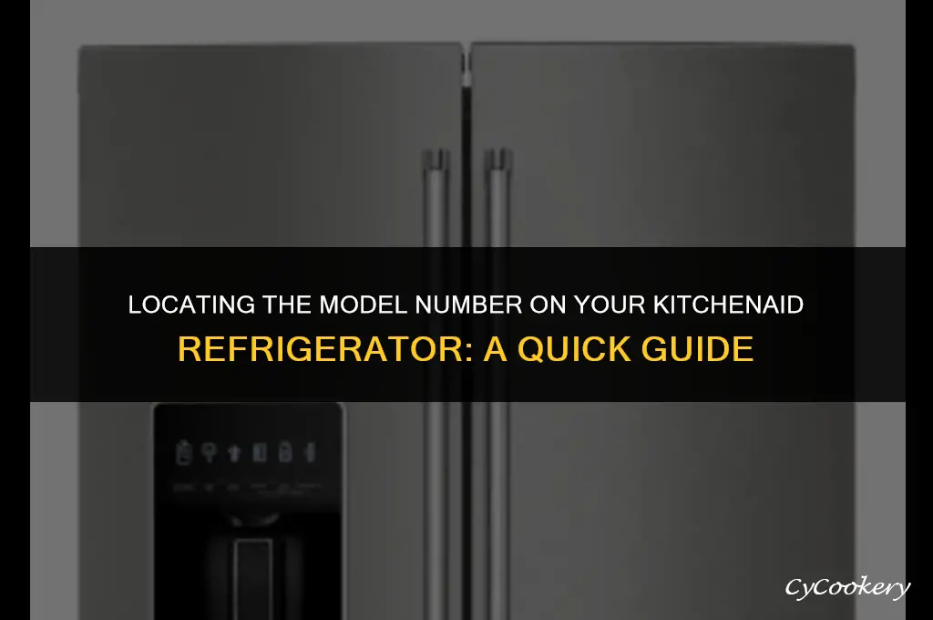 where to find model number on kitchenaid refrigerator