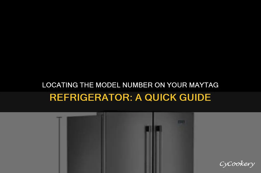 where to find model number on maytag refrigerator