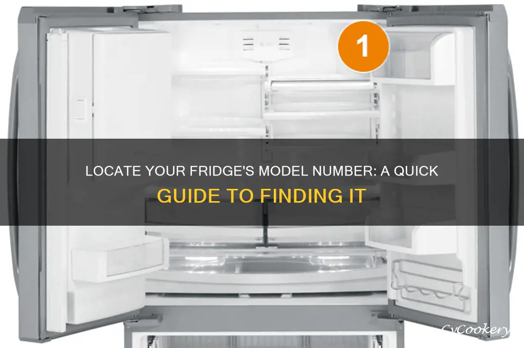 where to find model number on refrigerator