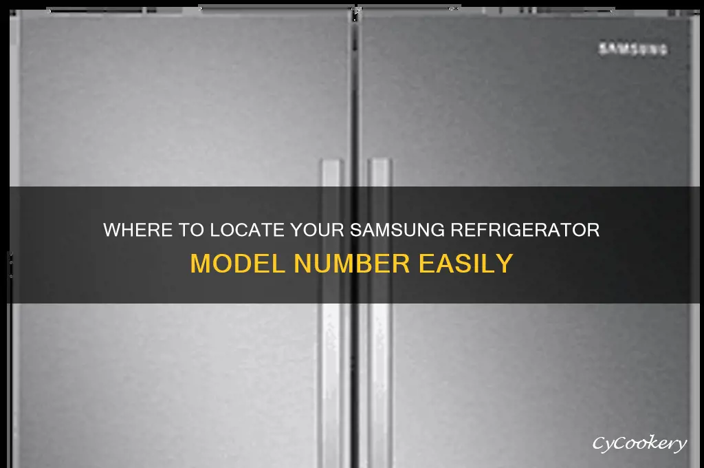where to find model of samsumg refrigerator