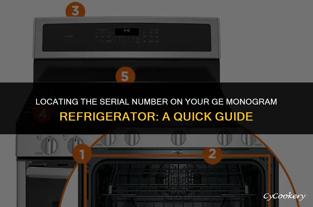 where to find serial number on ge monogram refrigerator