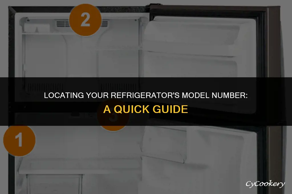 where to find the model number of a refrigerator