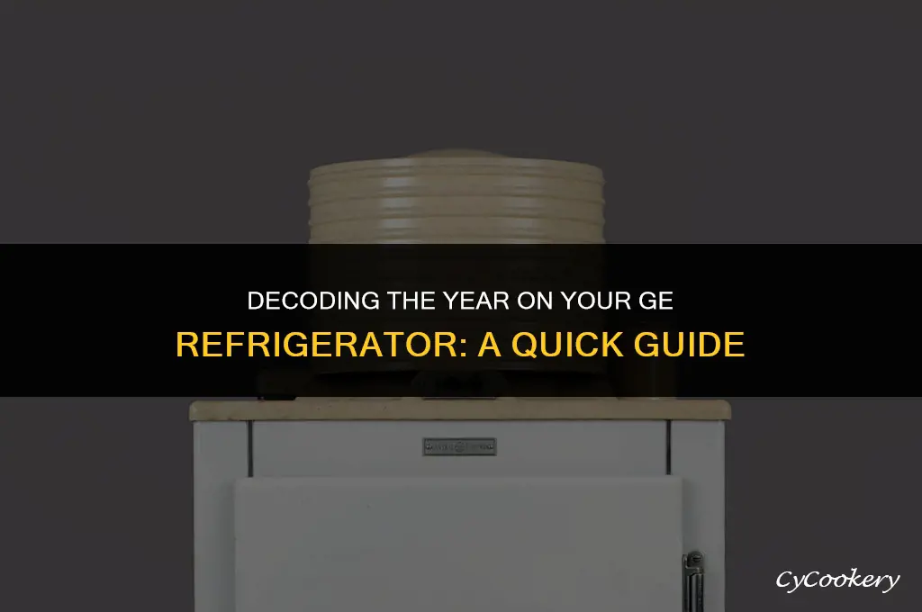 where to find the year on ge refrigerator
