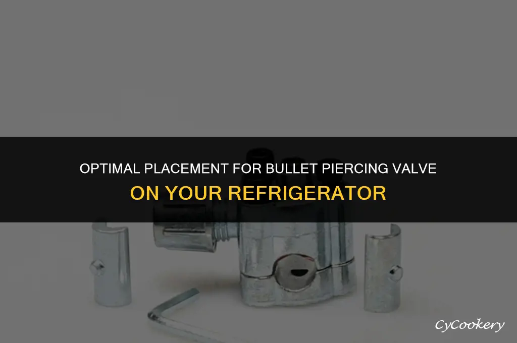 where to install bullet piercing valve on refrigerator