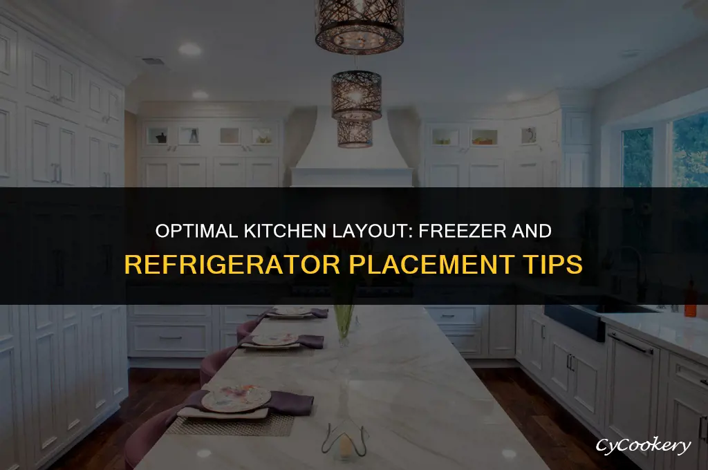 where to place separate freezer and refrigerator in kitchen