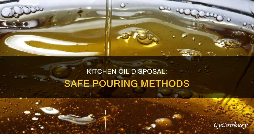 where to pour oil from pan