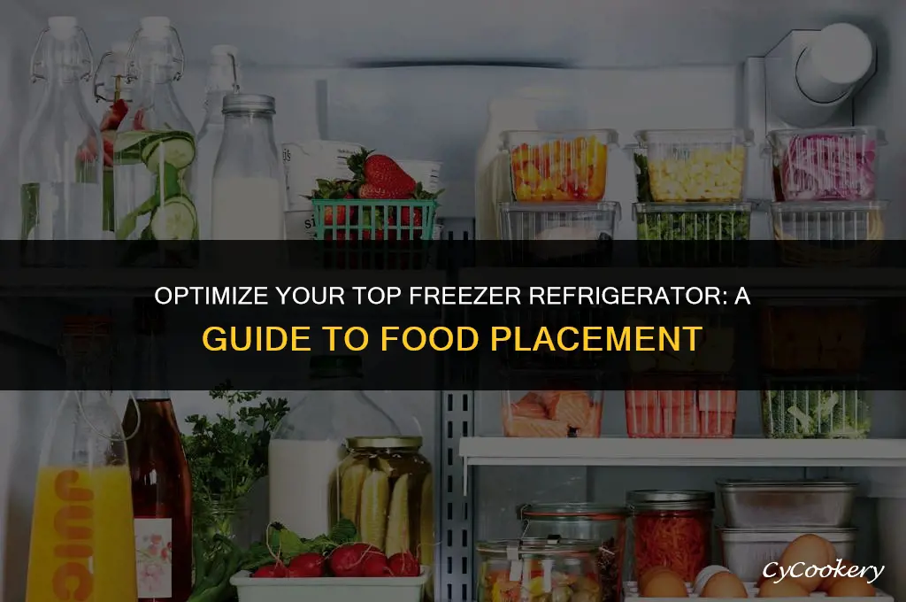 where to put food in a top freezer refrigerator