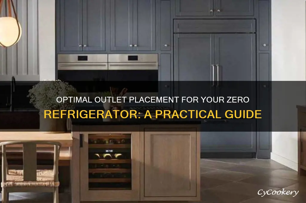 where to put outlet for zero refrigerator