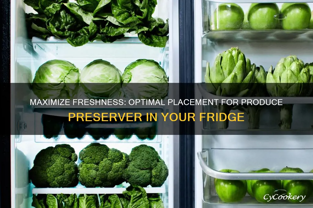 where to put produce preserver in refrigerator