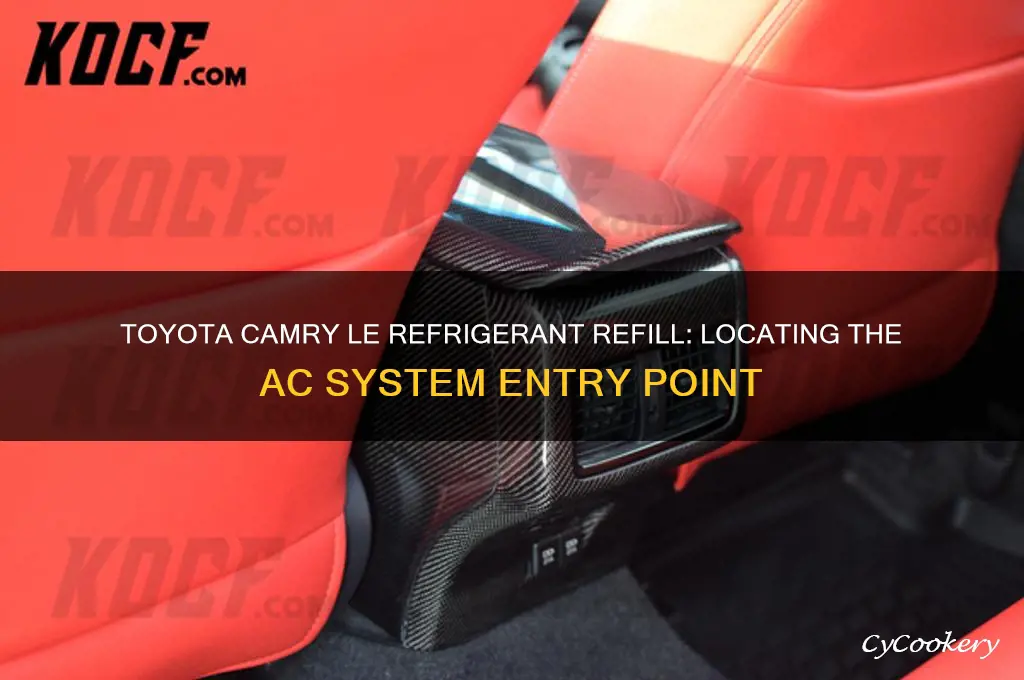 where to put refrigerant in a toyota camry le