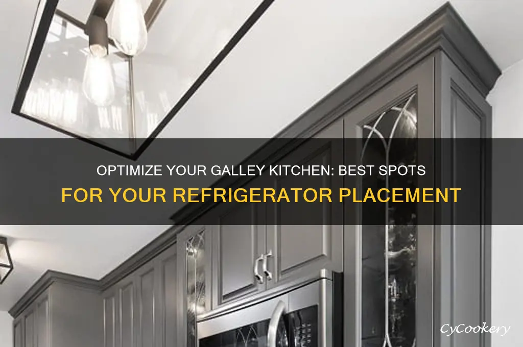 where to put refrigerator in galley kitchen