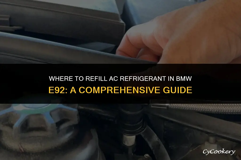 where to refill air conditioning refrigerant in bmw e92