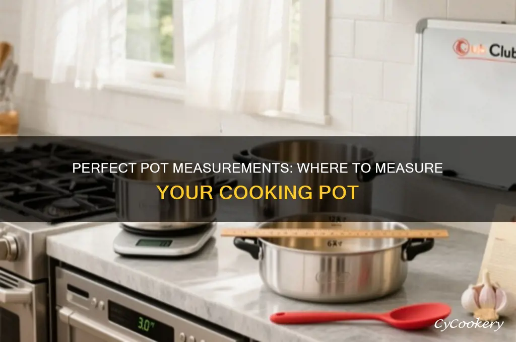 where to take the measurement on a cooking pot