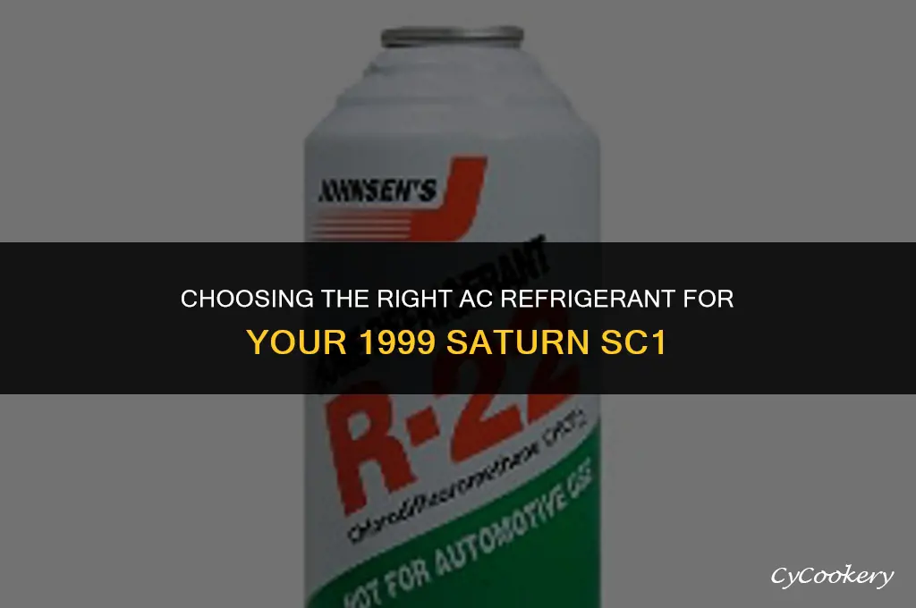which ac refrigerant for a 1999 saturn sc1