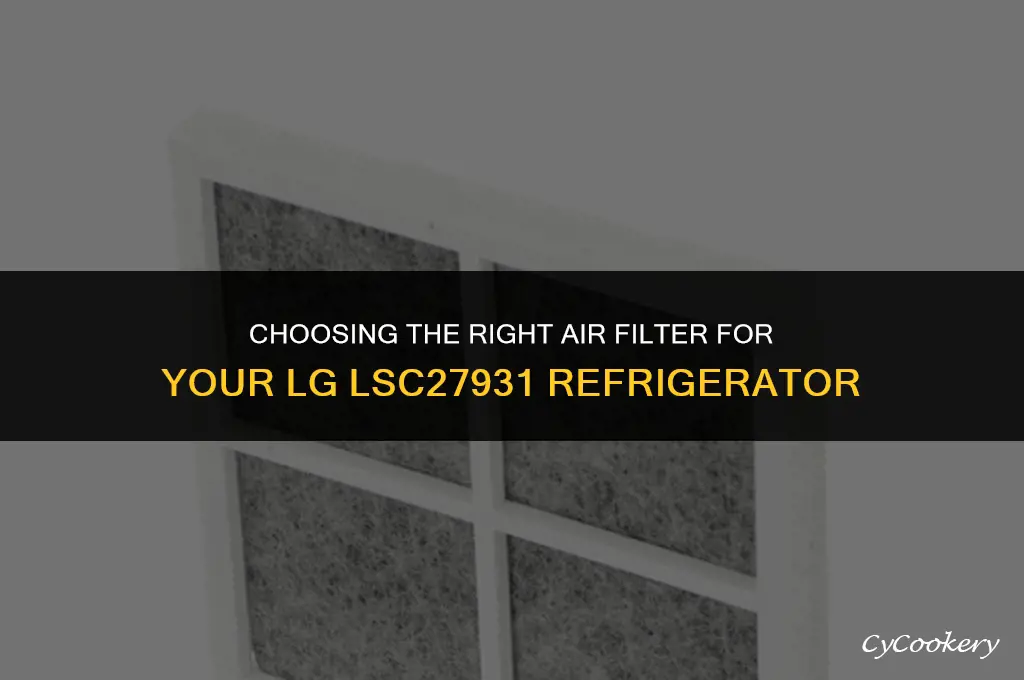 which air filter goes with the lsc27931 lg refrigerator