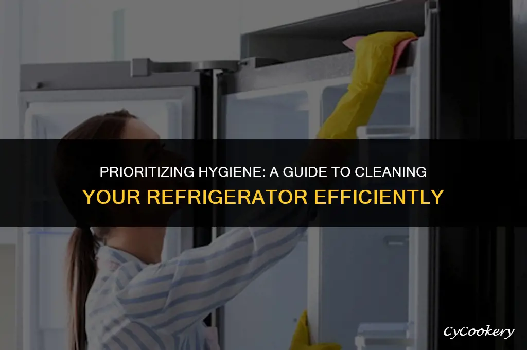 which area of the refrigerator should be cleaned first