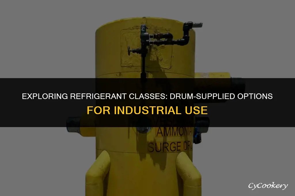 which class of refrigerants is typically supplied in drums
