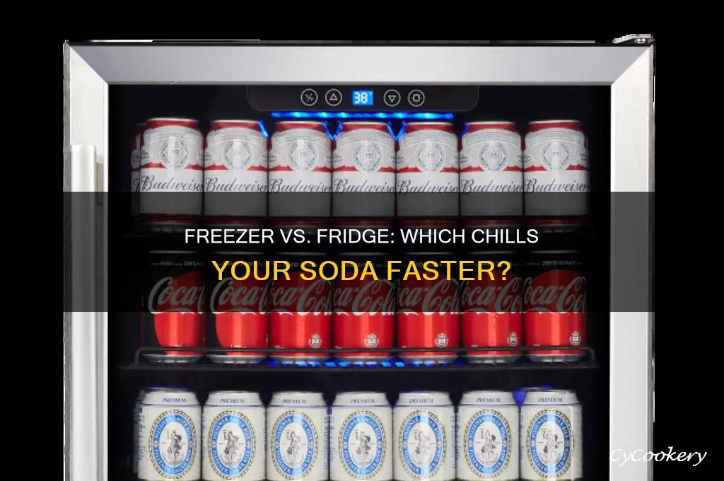 which cools soda faster freezer or refrigerator