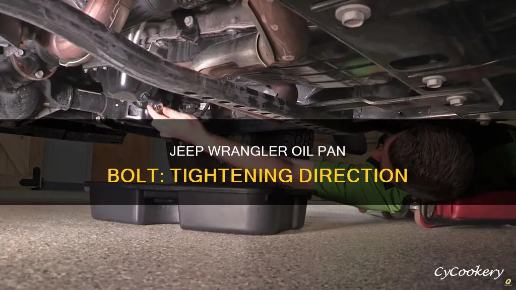 which direction does jeep wrangler oil pan bolt turn