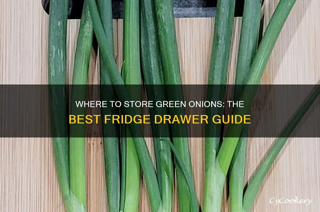 which drawer should green onions be refrigerated