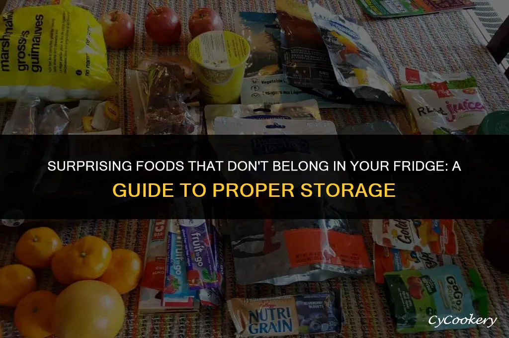 which food should not be kept in the refrigerator