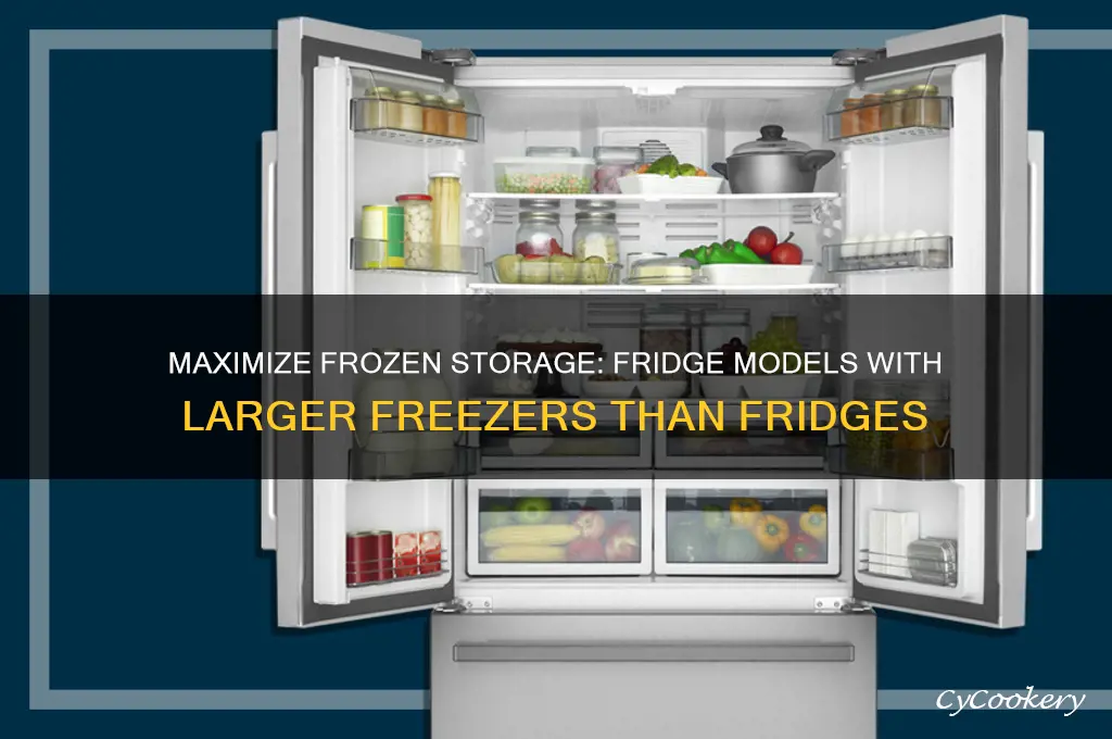 which fridge has bigger freezer than refrigerator