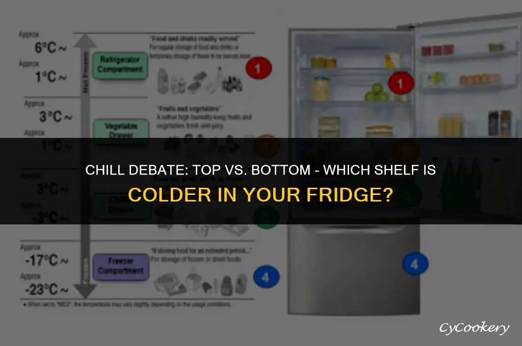which is colder top or bottom of refrigerator