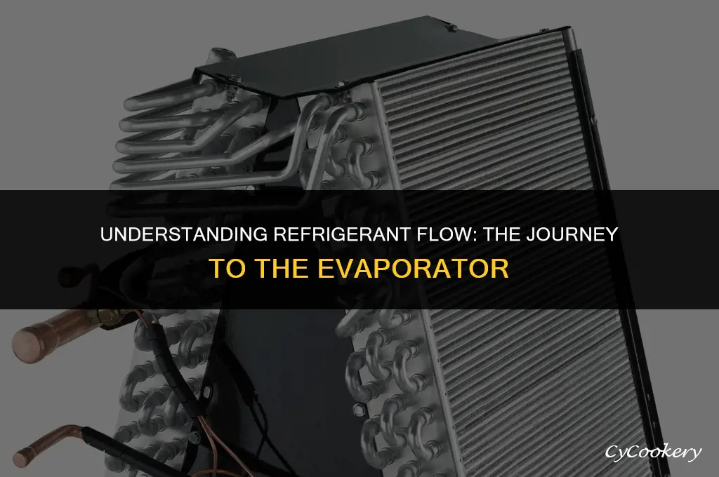 which line carries liquid refrigerant to the evaporator