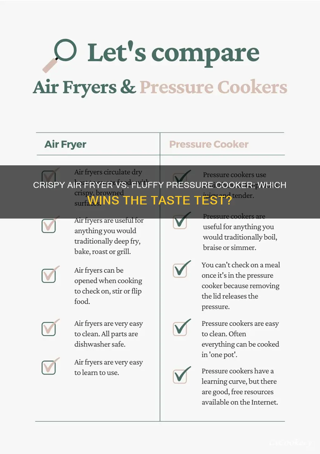 which makes tastier food air fryer or pressure cooker