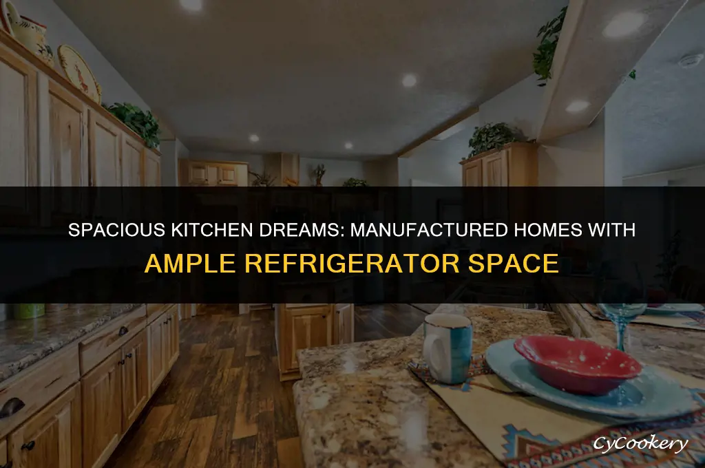 which manufactured homes are built with wide refrigerator space