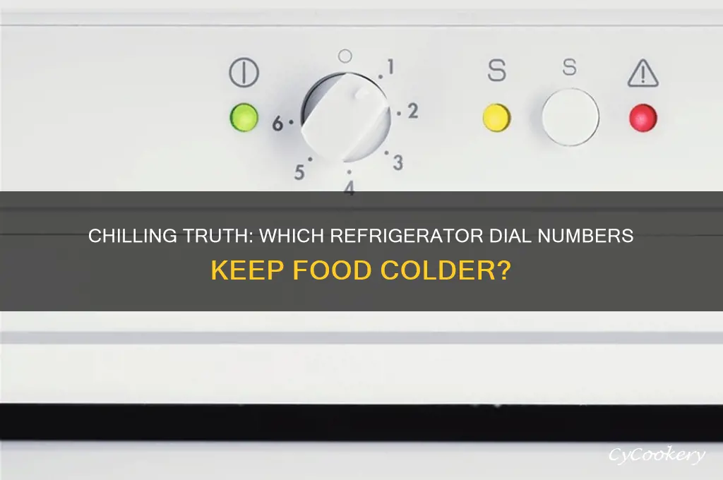 which numbers are colder on refrigerator fial