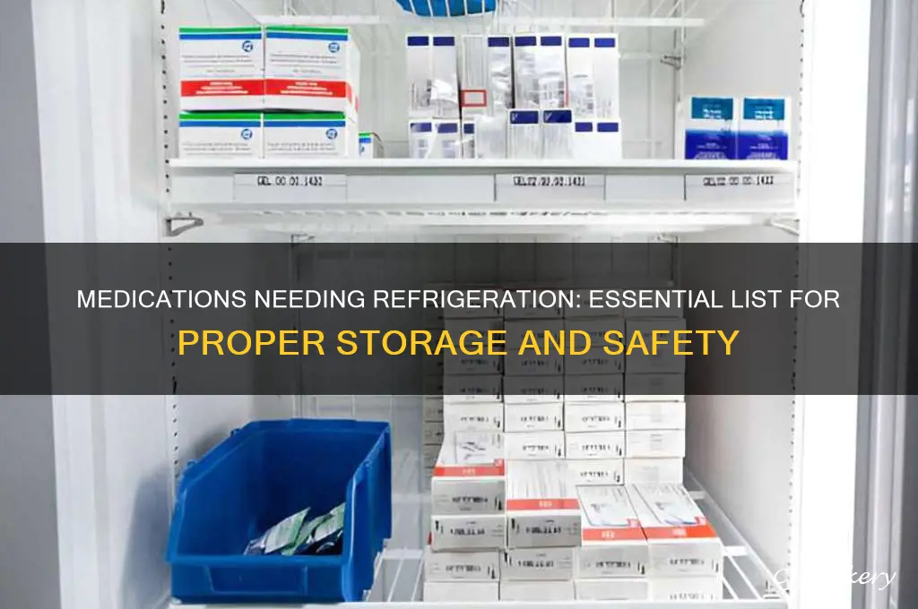 which of the following medication requires refrigeration