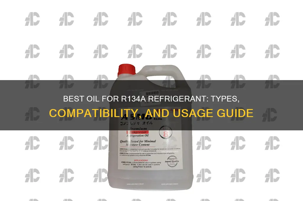 which oil is used with r134a refrigerant