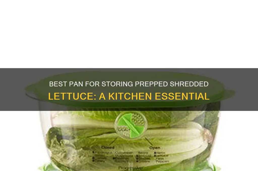 which pan is used for storing prepped shredded lettuce