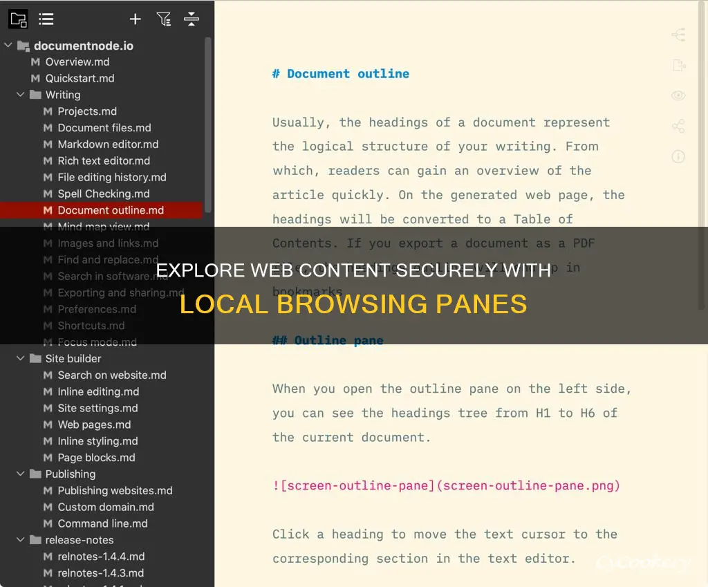 which pane can be used to watch local web content