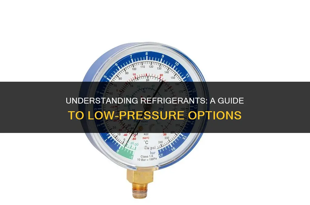 which refrigerant is classified as a low-pressure refrigerant