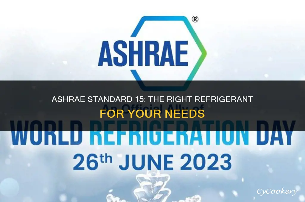 which refrigerant is required under ashrae standard 15