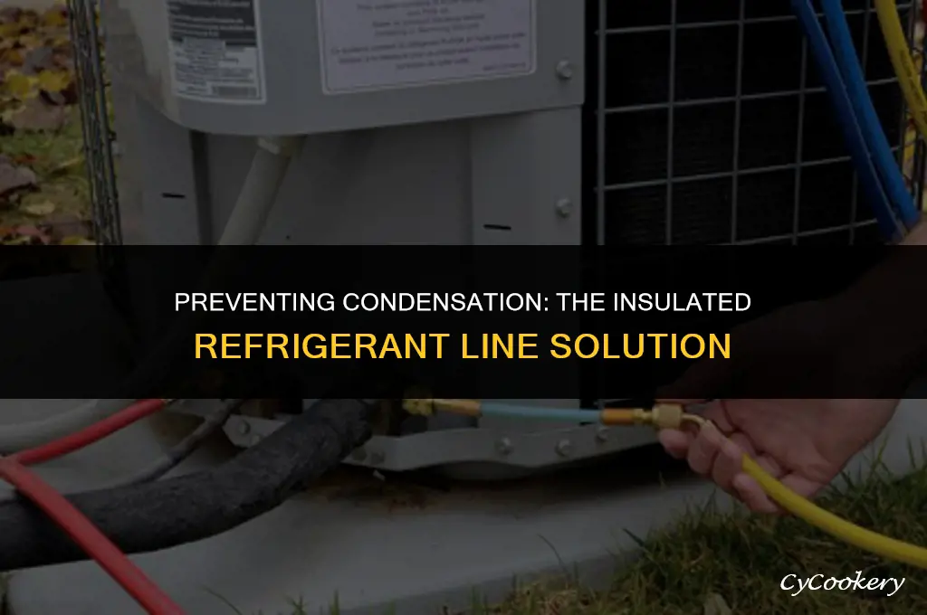 which refrigerant line is insulated to prevent condensation