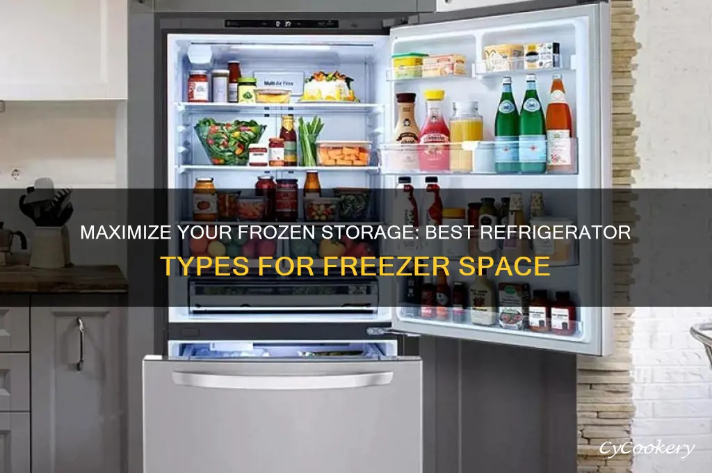 which refrigerator type offers most freezer space