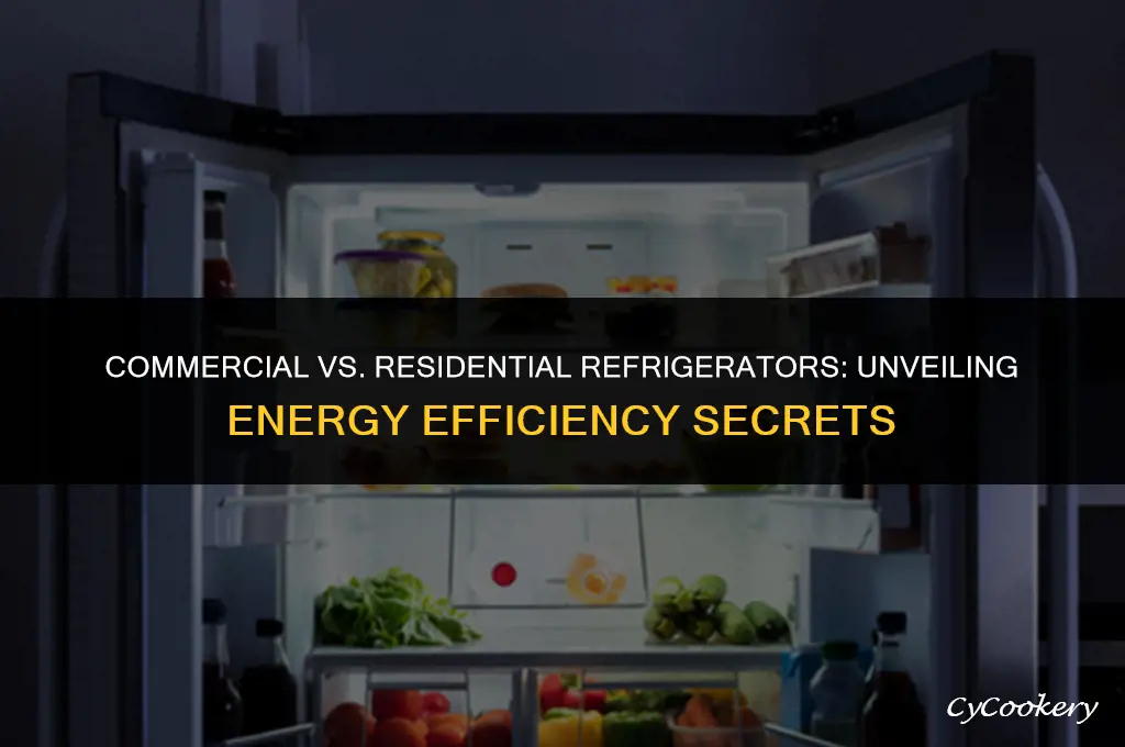 which refrigerators are more energy efficient commercial or residential