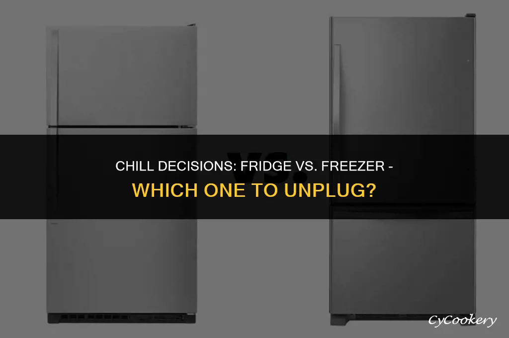 which should i disconnect the refrigerator or the freezer