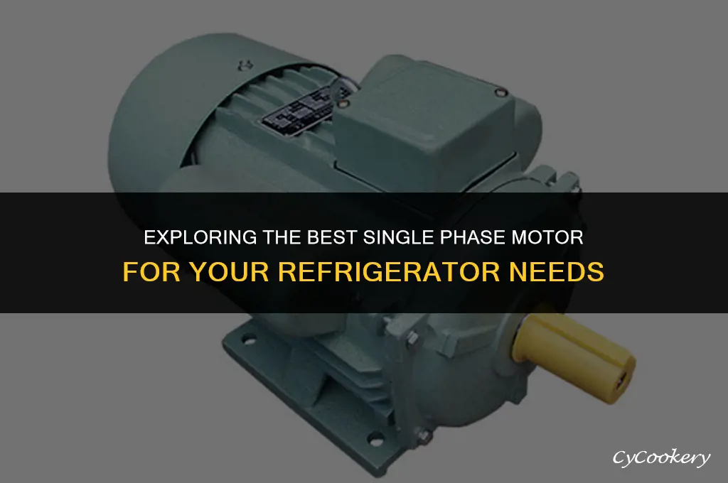 which single phase motor is used for a refrigerator