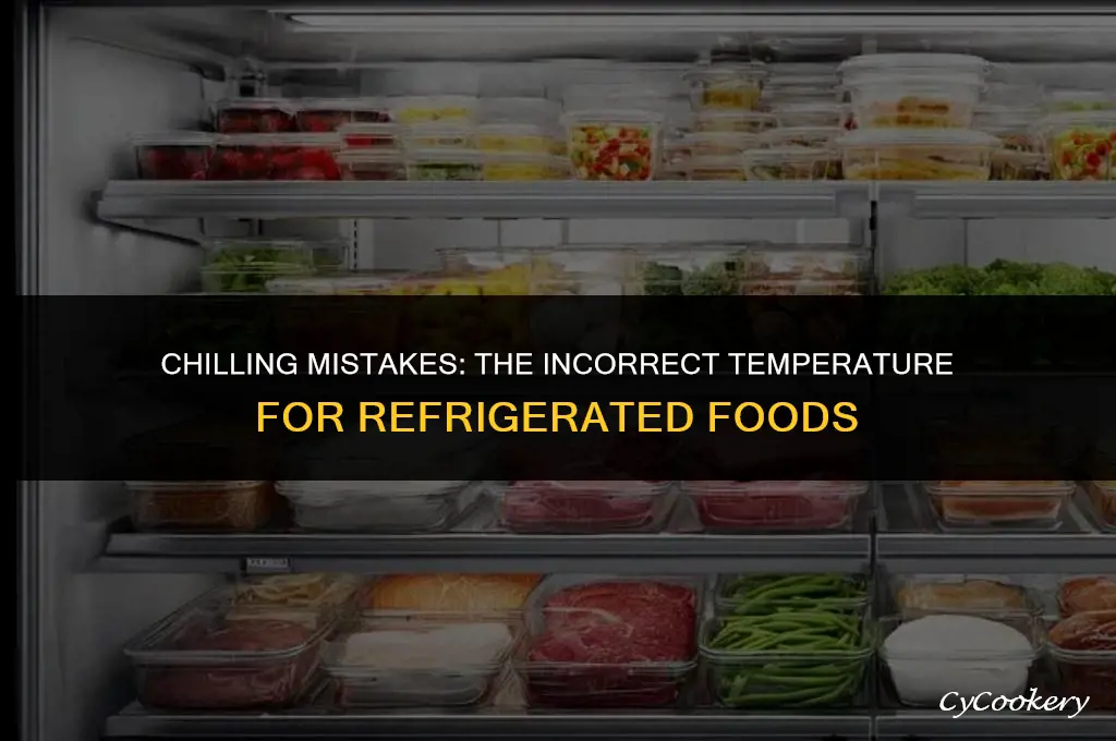 which temperature for receiving refrigerated foods is not correct