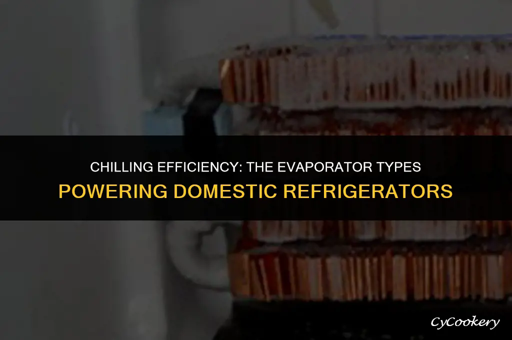 which type of evaporator is used in domestic refrigerator
